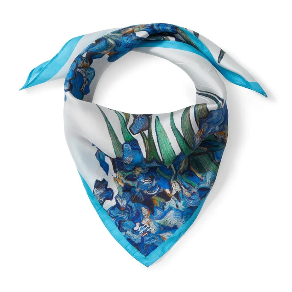 Van Gogh Iris Motif Silk Neckerchief*The Met Store Clearance