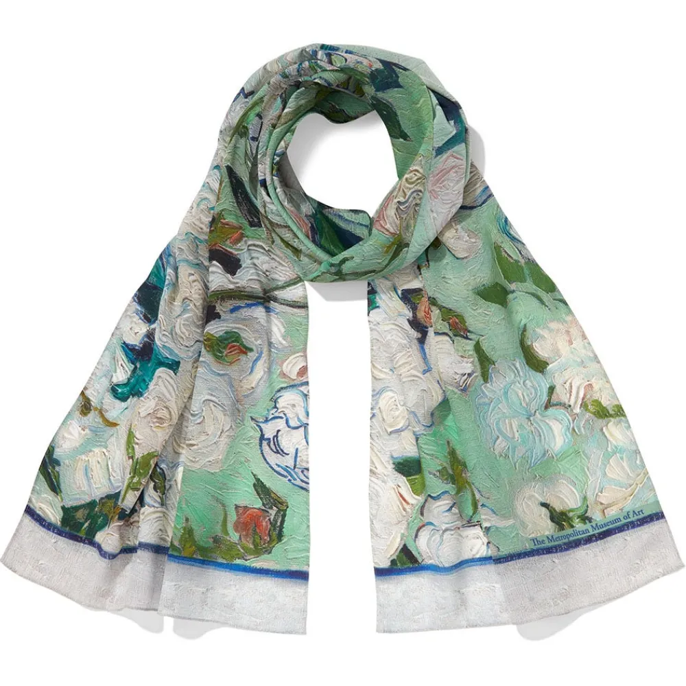 Van Gogh Roses Oblong Silk Scarf*The Met Store Fashion