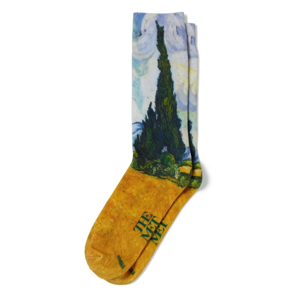 Van Gogh Wheat Field with Cypresses Men's Socks*The Met Store Cheap