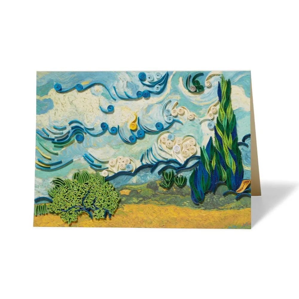 Van Gogh Wheat Field with Cypresses Quilled Card*The Met Store Cheap