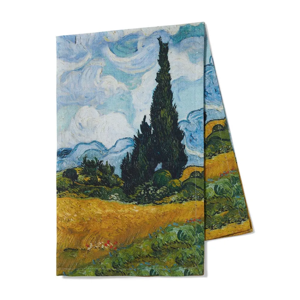 Van Gogh Wheat Field with Cypresses Tea Towel*The Met Store Outlet