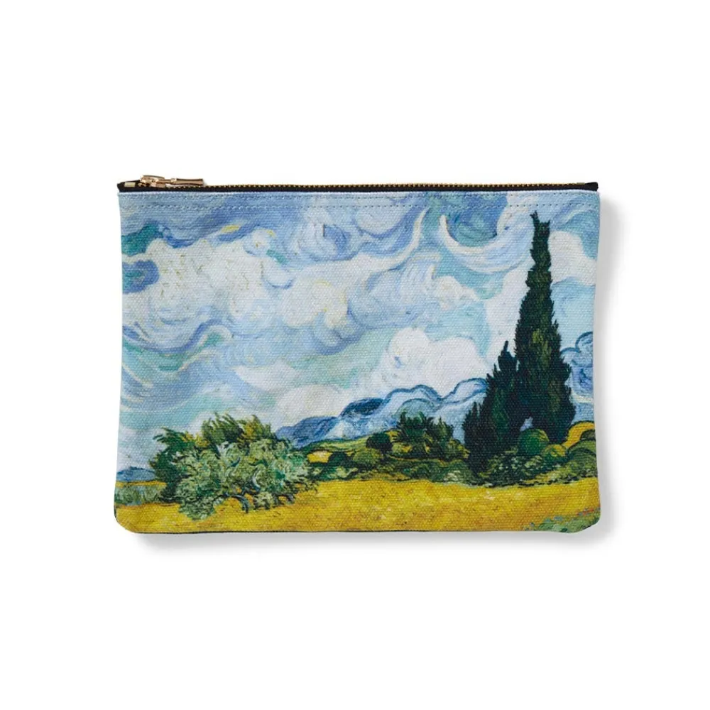 Van Gogh Wheat Field with Cypresses Zip Pouch*The Met Store Cheap