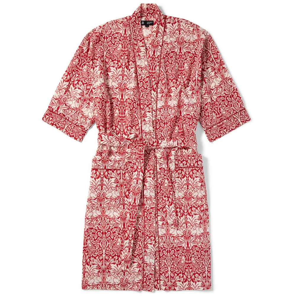 William Morris Brother Rabbit Unisex Cotton Robe*The Met Store New