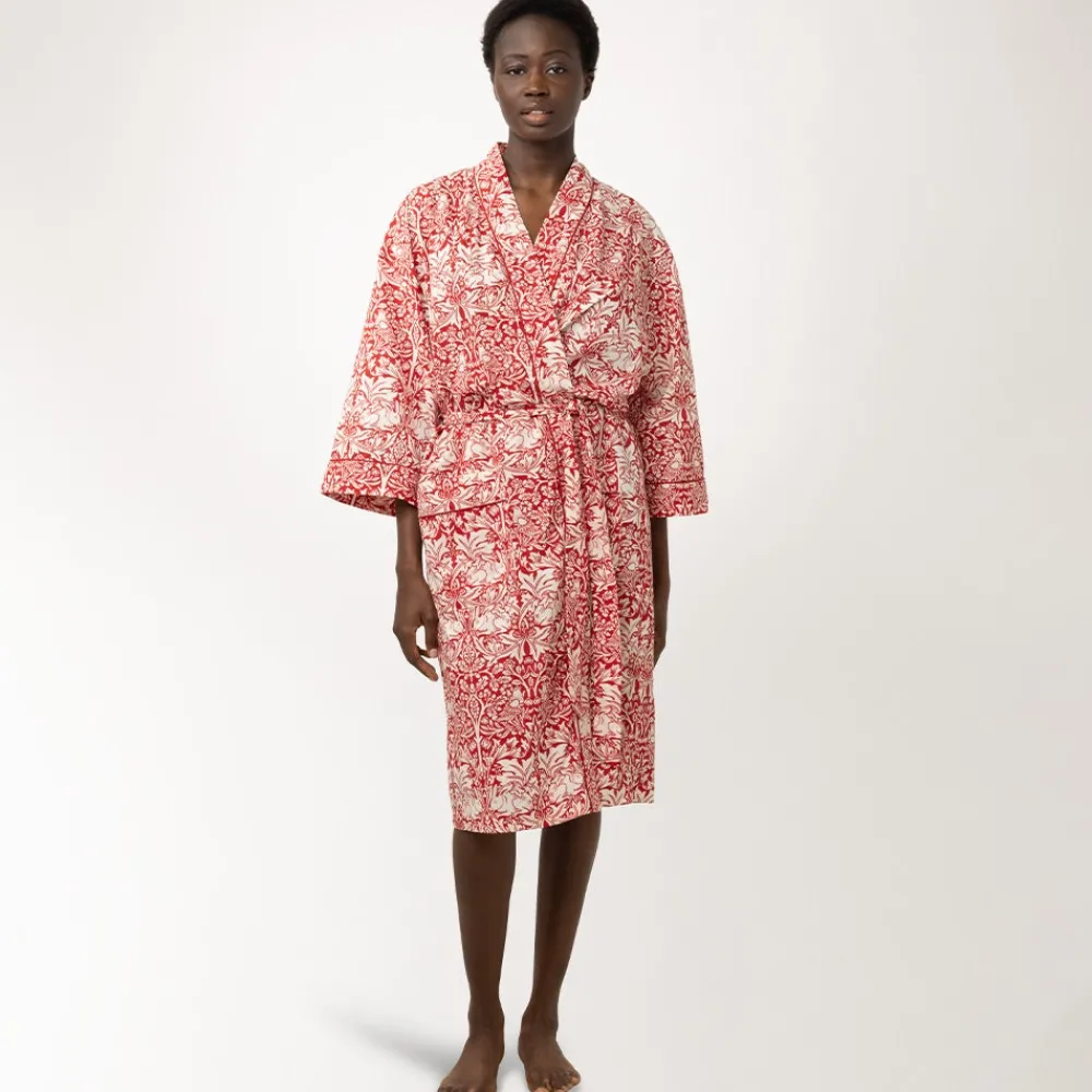 William Morris Brother Rabbit Unisex Cotton Robe*The Met Store New