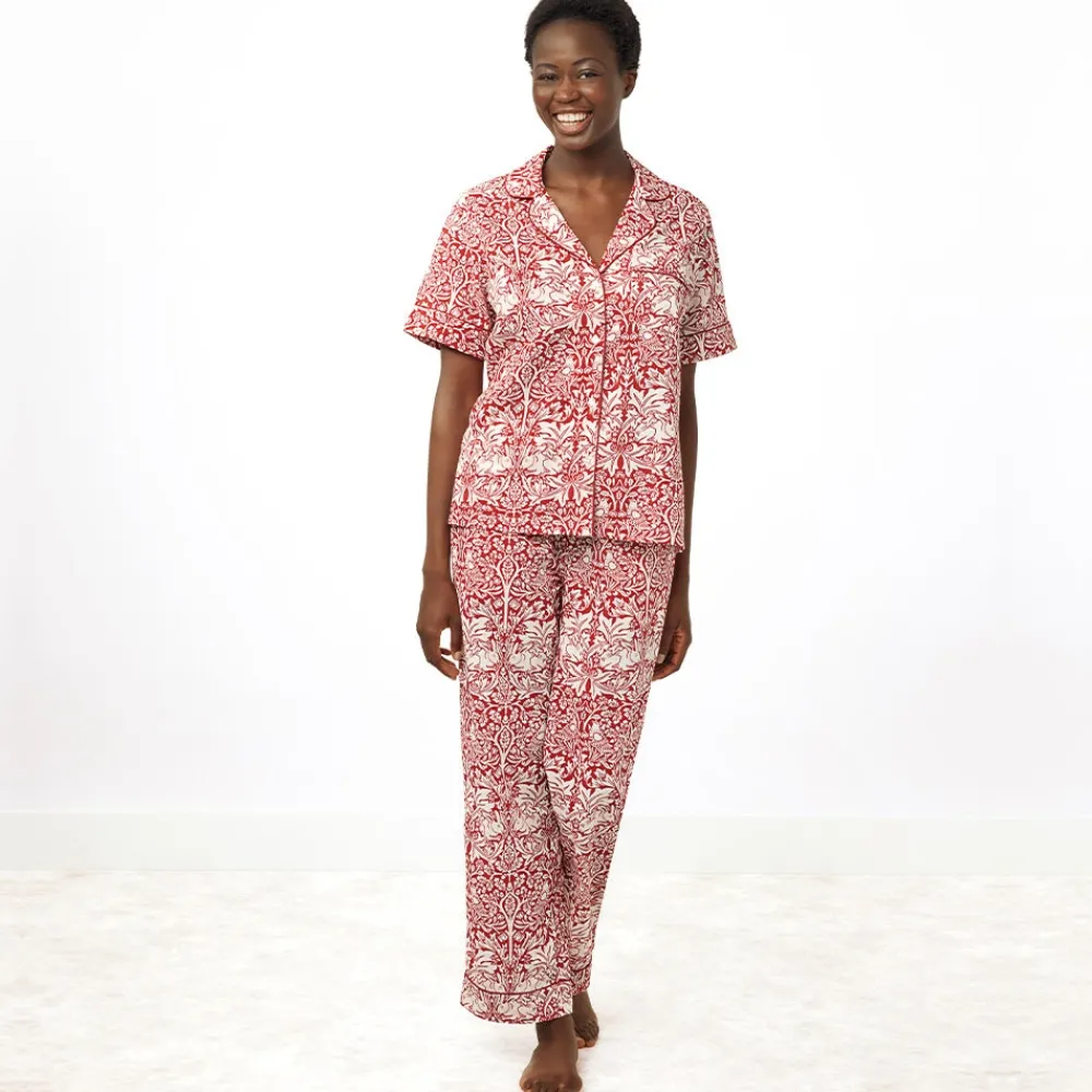 William Morris Brother Rabbit Women's Cotton Pajamas*The Met Store Discount