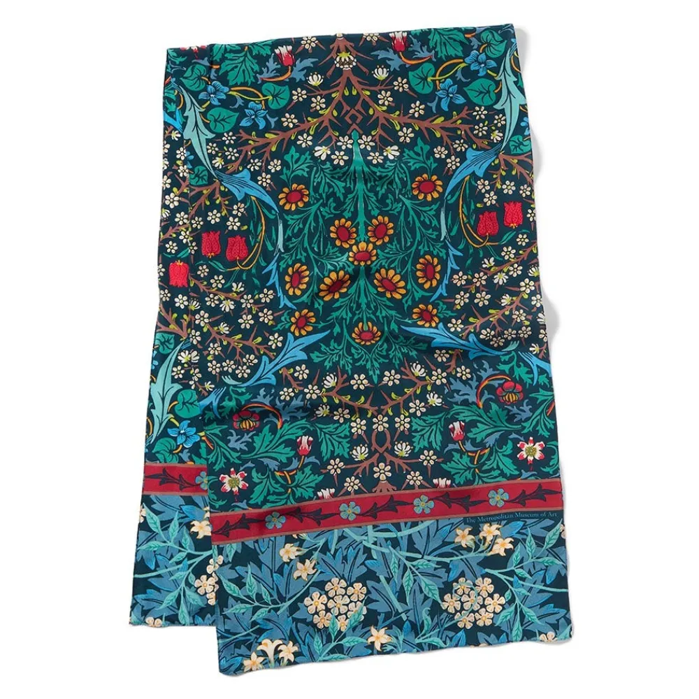 William Morris Mixed Patterns Oblong Silk Scarf*The Met Store Cheap