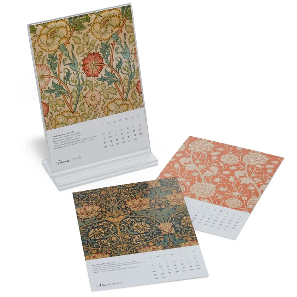 William Morris Plexiglass Calendar Refill 2025*The Met Store Shop