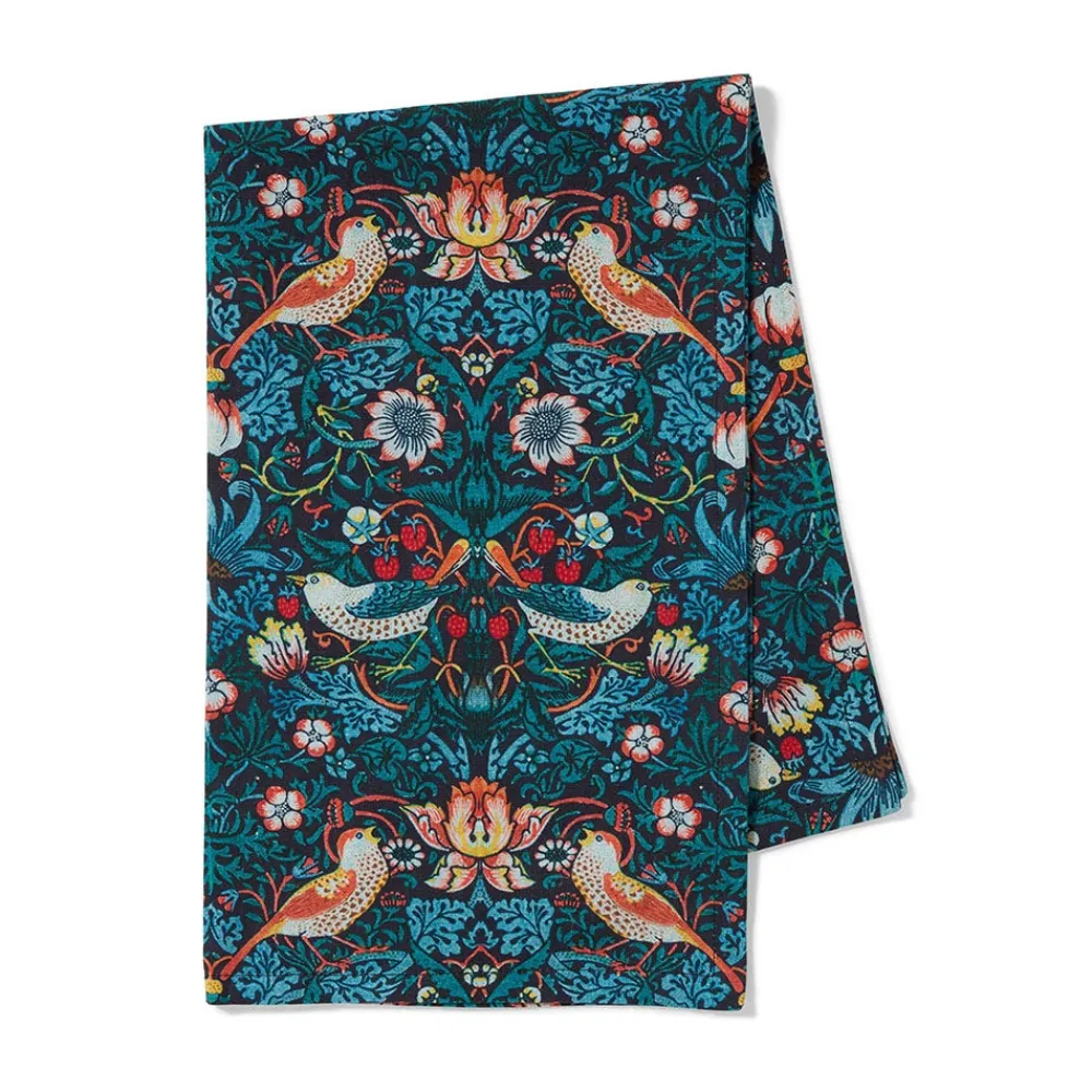 William Morris Strawberry Thief Tea Towel*The Met Store Outlet